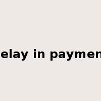 delay in payment是什么意思