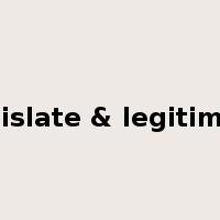 Legislate & legitimate是什么意思
