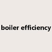 boiler efficiency是什么意思