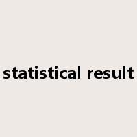 statistical result是什么意思
