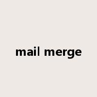 mail merge是什么意思