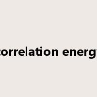correlation energy是什么意思