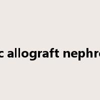 chronic allograft nephropathy是什么意思