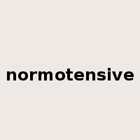 normotensive是什么意思