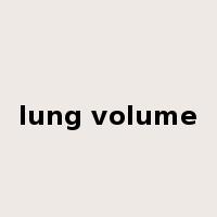 lung volume是什么意思