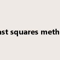 least squares method是什么意思