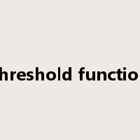 threshold function是什么意思