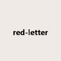 red-letter是什么意思