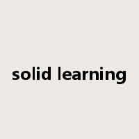 solid learning是什么意思
