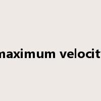 maximum velocity是什么意思
