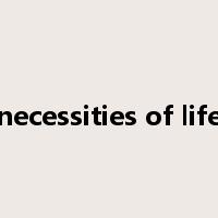 necessities of life是什么意思
