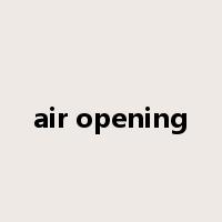 air opening是什么意思