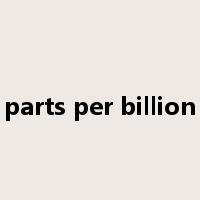 parts per billion是什么意思
