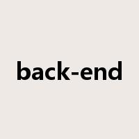 back-end是什么意思