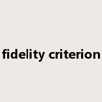 fidelity criterion是什么意思