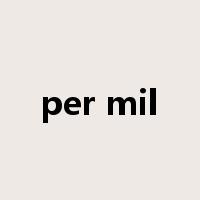per mil是什么意思