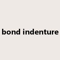 bond indenture是什么意思