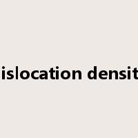 dislocation density是什么意思