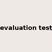 evaluation test是什么意思