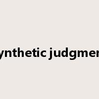 synthetic judgment是什么意思