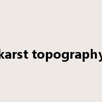 karst topography是什么意思
