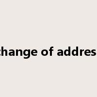 change of address是什么意思