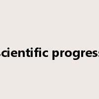 scientific progress是什么意思