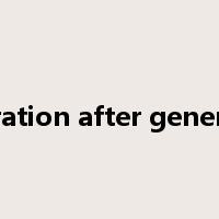 generation after generation是什么意思