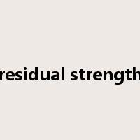 residual strength是什么意思