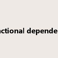 functional dependency是什么意思