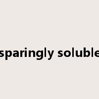 sparingly soluble是什么意思