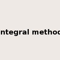 integral method是什么意思