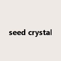 seed crystal是什么意思