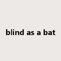 blind as a bat是什么意思