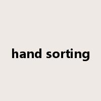 hand sorting是什么意思