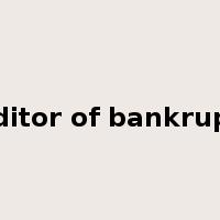 creditor of bankruptcy是什么意思
