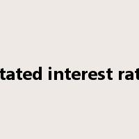 Stated interest rate是什么意思