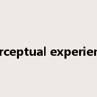 perceptual experience是什么意思