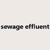 sewage effluent是什么意思