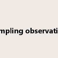 sampling observation是什么意思