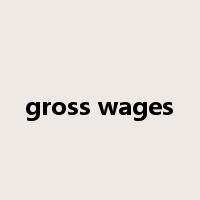 gross wages是什么意思