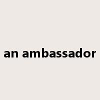 an ambassador是什么意思