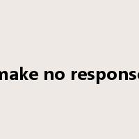 make no response是什么意思