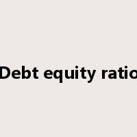 Debt equity ratio是什么意思