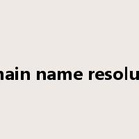 domain name resolution是什么意思
