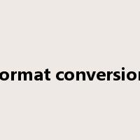 format conversion是什么意思