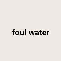 foul water是什么意思