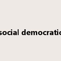 social democratic是什么意思