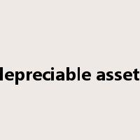 depreciable assets是什么意思