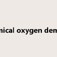 chemical oxygen demand是什么意思
